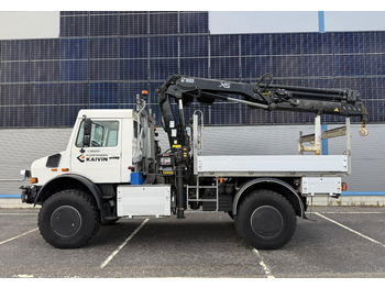 Mercedes-BenzUnimog U5000 + Hiab 099 E-4 līzingu Mercedes-BenzUnimog U5000 + Hiab 099 E-4: foto 2