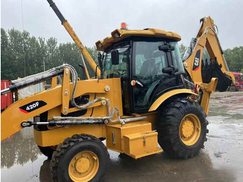 Ekskavators-iekrāvējs Used Wheel Loader CAT420F Caterpillar 420F Construction Machinery Mini Wheel Skid Steer Loader in Stock: foto 2
