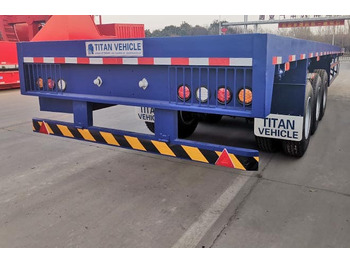 Jaunā Bortu puspiekabe/ Platforma TITAN 3 Axle Extendable Flatbed Trailers for Sale in Angola: foto 4