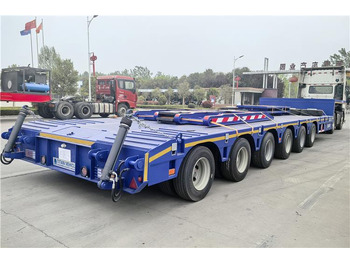 Jaunā Puspiekabe zema profila platforma TITAN 6 Axle 120 Ton Extendable Low Loader Trailer for Sale Price: foto 3