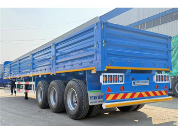 Jaunā Bortu puspiekabe/ Platforma pārvadāšana birstošo kravu TITAN Drop Side Semi Trailer for Sale In Democratic Republic of the Congo: foto 2