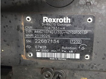 Hidraulika - Celtniecības tehnika Rexroth A4VG71EP4D1/32L-R902119026-Drive pump/Fahrpumpe: foto 5