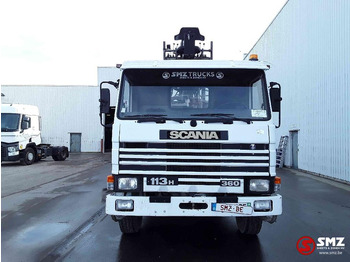 Bortu kravas automašīna/ Platforma, Kravas auto ar manipulatoru Scania 113 360 Diebolt big axle 12 gear retarder: foto 2