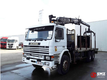 Bortu kravas automašīna/ Platforma, Kravas auto ar manipulatoru Scania 113 360 Diebolt big axle 12 gear retarder: foto 3