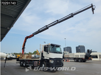 Bortu kravas automašīna/ Platforma, Kravas auto ar manipulatoru Renault C 380 6X2 Palfinger PK 22002 EH Crane Optibrake Euro 6: foto 3