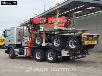 Kokvedējs, Kravas auto ar manipulatoru Scania R580 R 6X4 NL-Truck Diebolt D28.81 Kran Crane Holztransport + Dolly Retarder Euro 6: foto 2