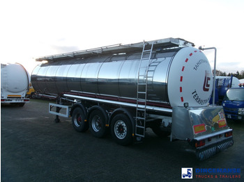 Puspiekabe cisterna Feldbinder Chemical tank inox 33.5 m3 / 1 comp + pump: foto 3