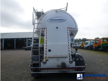 Puspiekabe cisterna Feldbinder Powder tank alu alu 49 m3 / 1 comp: foto 5