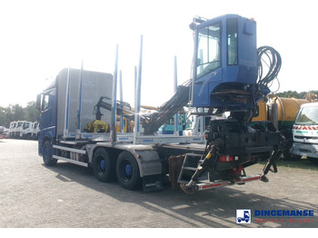 Kokvedējs, Kravas auto ar manipulatoru Mercedes-Benz Actros 2663 6x4 Euro 6 loglift F96 crane timber truck: foto 3