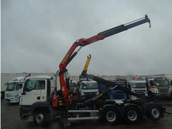Kravas auto ar manipulatoru MAN TGS 35.440 + PALFINGER 24500 + 8X4 + EURO 5 + REMOTE: foto 2