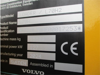 Riteņu iekrāvējs Volvo L 70 H H2 BEMÆRK MED GARANTI FRA VOLVO FREM TIL DE: foto 2