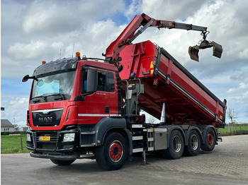 Kravas automašīna pašizgāzējs, Kravas auto ar manipulatoru MAN TGS 35.400 8X4 TRIPLE!! EURO6!! Z-KRAAN/KIPPER!!TOP!!: foto 3