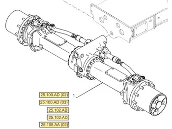 Priekšējā ass CASE