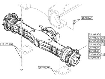 Priekšējā ass CASE