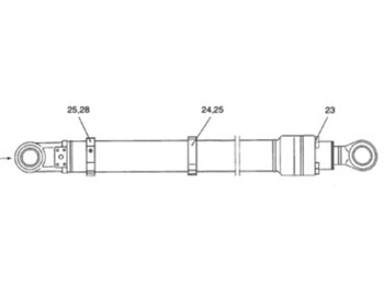 Jaunā Hidrauliskais cilindrs - Celtniecības tehnika New Holland YX01V00005F7 - 87336534: foto 2