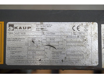 Dakšas - Iekraušanas tehnika KAUP 4,8T160B: foto 5