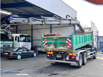 Kravas automašīna pašizgāzējs, Kravas auto ar manipulatoru DAF CF 85.410 ATE, Hiab 166, 6x4 Steel spring: foto 2