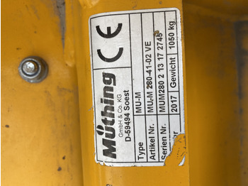 Pļaujmašīna-smalcinātājs Müthing MU-M 280-41-02VE Vario: foto 4