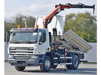 Kravas auto ar manipulatoru, Kravas automašīna pašizgāzējs DAF CF 75.310 Kipper 4,30 m* KRAN * TOPZUSTAND: foto 3