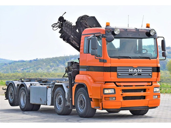 Kravas auto ar manipulatoru, Kravas automašīna - kabeļu sistēma MAN TGA 35.480 Abrollkipper*KRAN /FUNK: foto 4