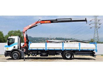 Kravas auto ar manipulatoru, Bortu kravas automašīna/ Platforma Renault Premium 320 DXI* FASSI F130AC.23 * FUNK: foto 5
