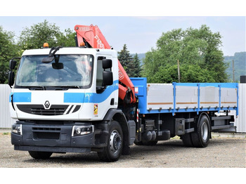 Kravas auto ar manipulatoru, Bortu kravas automašīna/ Platforma Renault Premium 320 DXI* FASSI F130AC.23 * FUNK: foto 3