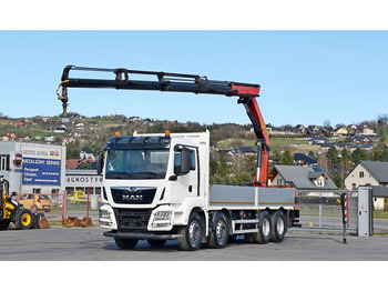 Bortu kravas automašīna/ Platforma, Kravas auto ar manipulatoru MAN TGS 35.500: foto 2