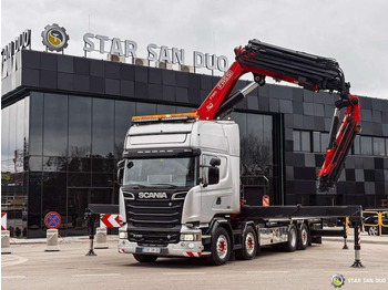 Kravas auto ar manipulatoru Scania  R730 8x2 Fassi F990 Fly Jib 30m Crane Euro 6: foto 2