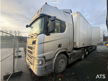 Vilcējs Scania R590 6x2 Trekkvogn m/ Walking floor hydraulikk: foto 2