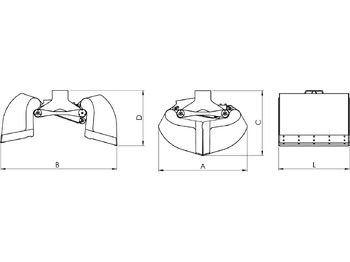 Clamshell bucket with high capacity BV-S 500 līzingu Clamshell bucket with high capacity BV-S 500: foto 4