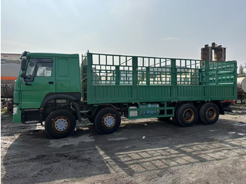 Bortu kravas automašīna/ Platforma pārvadāšana birstošo kravu SINOTRUK HOWO 420hp 8x4 fence truck: foto 4