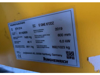 Bīdmasta krautņotājs Jungheinrich ETV214: foto 4