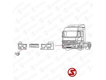 Jaunā Bufera stūris - Kravas automašīna Mercedes-Benz Bumper plastic actros mp2 rechts: foto 2