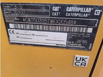 Kāpurķēžu ekskavators CAT 315: foto 5