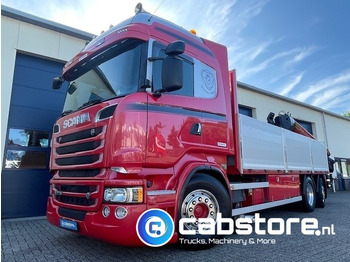 Kravas auto ar manipulatoru Scania R520  LB6X2*4HNB Euro 6 - Bouwjaar 2013 - Highline - Opticruise  - Open box + Palfinger PK 24001-K B Autolaadkraan - Good condition !: foto 2