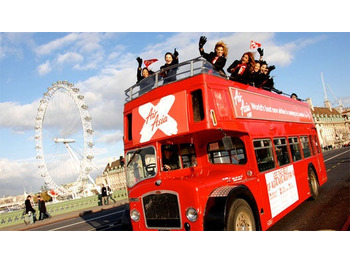 Divstāvu autobuss British Bus Tourist City Sightseeing open top traditional & modern London bu: foto 2