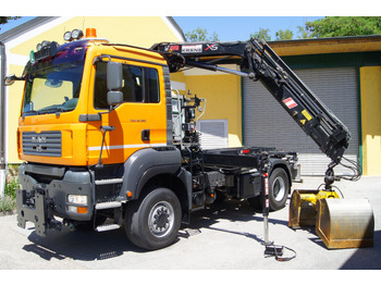 Kravas automašīna - kabeļu sistēma, Kravas auto ar manipulatoru MAN TGA 18.360 BL 4x4/Euro4/TÜV/HIAB 111/MULTILIFT/Winterdienst: foto 2