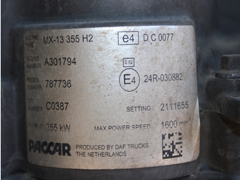 Dzinējs - Kravas automašīna MOTOR DAF XF106 MX-13 355 H2 480CP EURO 6 2111655: foto 5