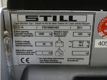 Rokas palešu ratiņi Still ECU14: foto 5