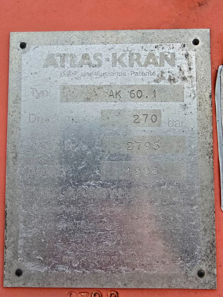 Kran Ladekran Atlas 60.1 - 6,5 / A2 Abrollcontai - Pacēlājs ar āķi, Kravas auto ar manipulatoru: foto 4 Kran Ladekran Atlas 60.1 - 6,5 / A2 Abrollcontai - Pacēlājs ar āķi, Kravas auto ar manipulatoru: foto 4