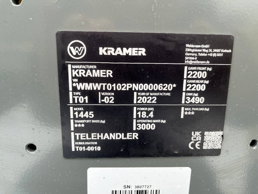 Kramer 1445 - Teleskopiskais riteņu iekrāvējs: foto 2 Kramer 1445 - Teleskopiskais riteņu iekrāvējs: foto 2
