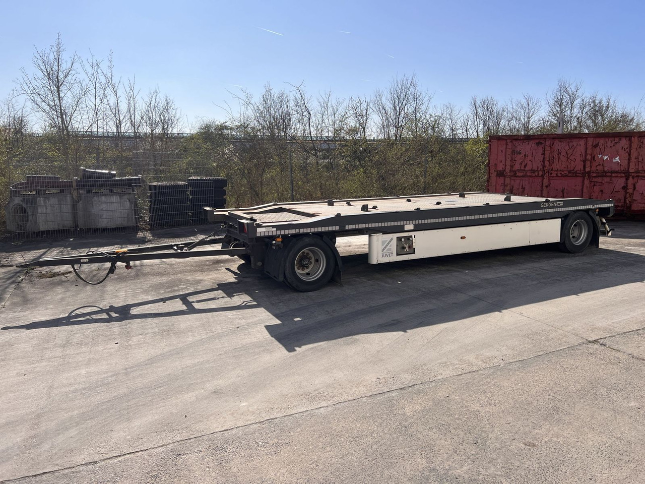 Multilift/ Būvgružu konteinera piekabe Hüffermann 2 Achs Kombianhänger- Tieflader: foto 1