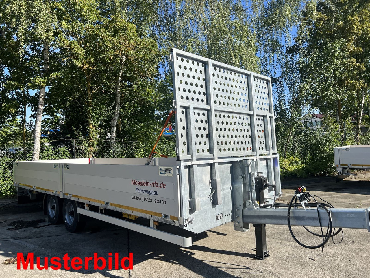 Bortu piekabe/ Platforma Möslein  14,4 t Tandem- Pritschenanhänger- Tieflader: foto 10