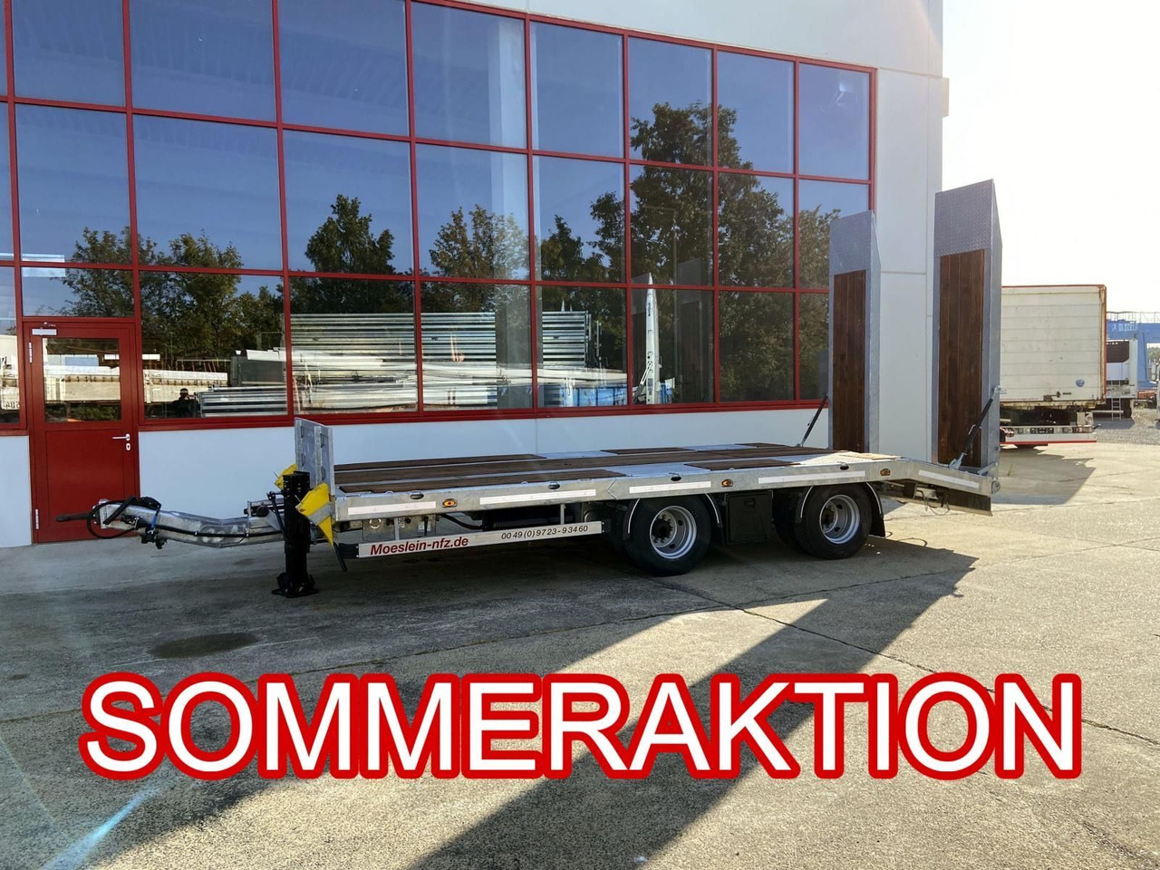 Piekabe zema profila platforma Möslein  21 t Tandemtieflader, Luftgefedert, NEU: foto 1