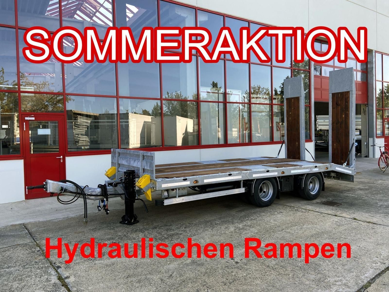 Möslein 21 t Tandemtieflader, hydr. Rampen, NEU - Piekabe zema profila platforma: foto 1 Möslein 21 t Tandemtieflader, hydr. Rampen, NEU - Piekabe zema profila platforma: foto 1