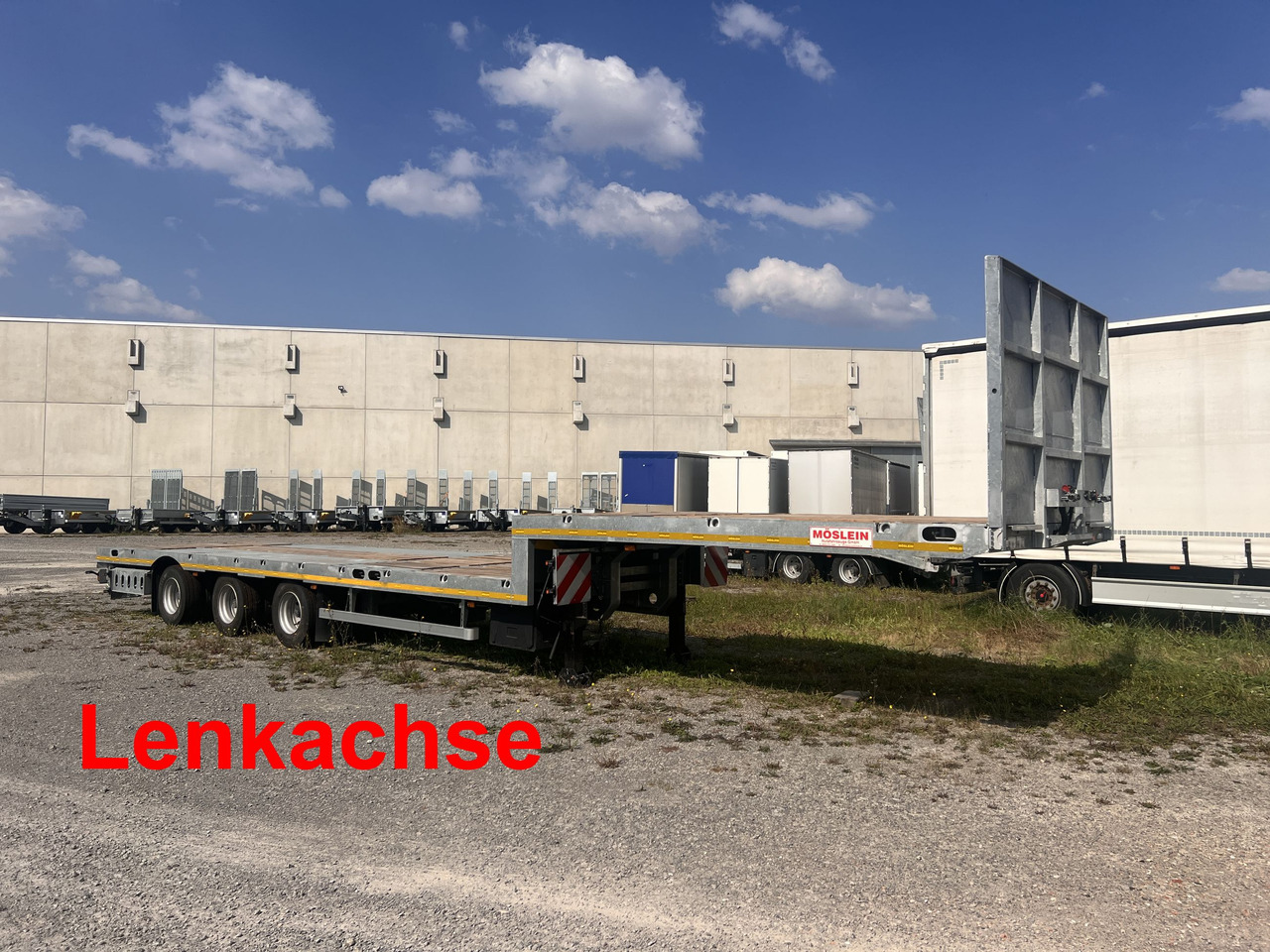 Möslein ST 3 Plato 8,7 3 Achs Satteltieflader Plato 45 t GGfür Fertigteile, Baumaschinen - Puspiekabe zema profila platforma: foto 1 Möslein ST 3 Plato 8,7 3 Achs Satteltieflader Plato 45 t GGfür Fertigteile, Baumaschinen - Puspiekabe zema profila platforma: foto 1