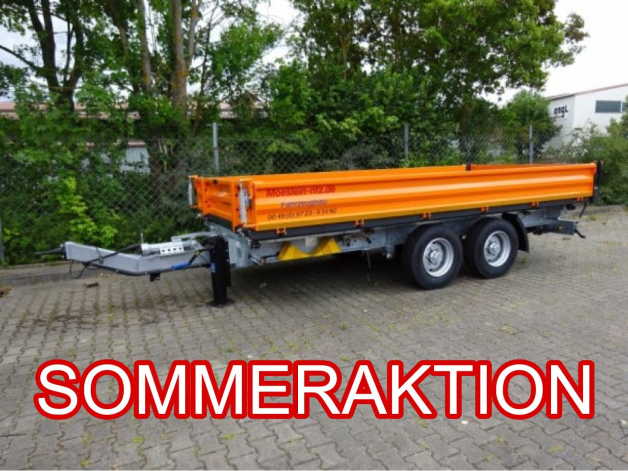 Möslein TTD 13 Orange 13 t Tandem 3- Seitenkipper Tieflader-- Neufahrzeug -- - Piekabe pašizgāzējs: foto 1 Möslein TTD 13 Orange 13 t Tandem 3- Seitenkipper Tieflader-- Neufahrzeug -- - Piekabe pašizgāzējs: foto 1
