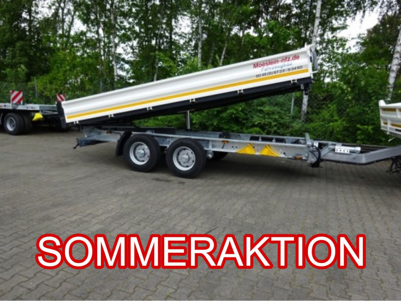 Möslein TTD 13 Weiß 13 t Tandem 3- Seitenkipper Tieflader-- Neufahrzeug -- - Piekabe pašizgāzējs: foto 1 Möslein TTD 13 Weiß 13 t Tandem 3- Seitenkipper Tieflader-- Neufahrzeug -- - Piekabe pašizgāzējs: foto 1