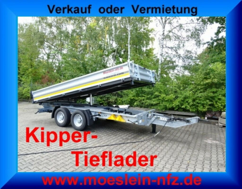 Möslein neuer Tandem 3- Seitenkipper Tieflader-- Neufah - Piekabe pašizgāzējs: foto 1 Möslein neuer Tandem 3- Seitenkipper Tieflader-- Neufah - Piekabe pašizgāzējs: foto 1