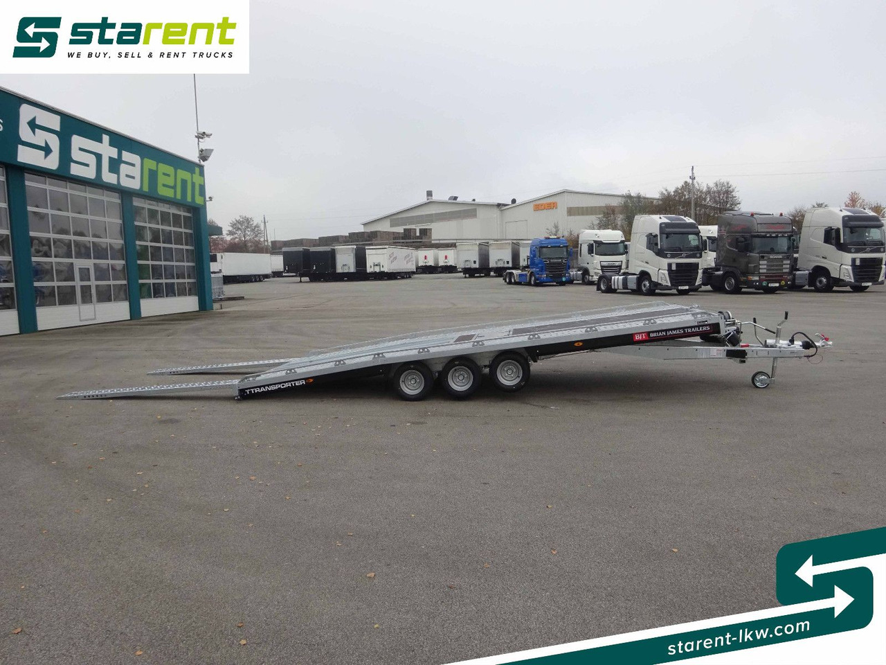 Piekabe autovedējs Brian James Trailers T-Transporter, Rampen, Kippbar: foto 12